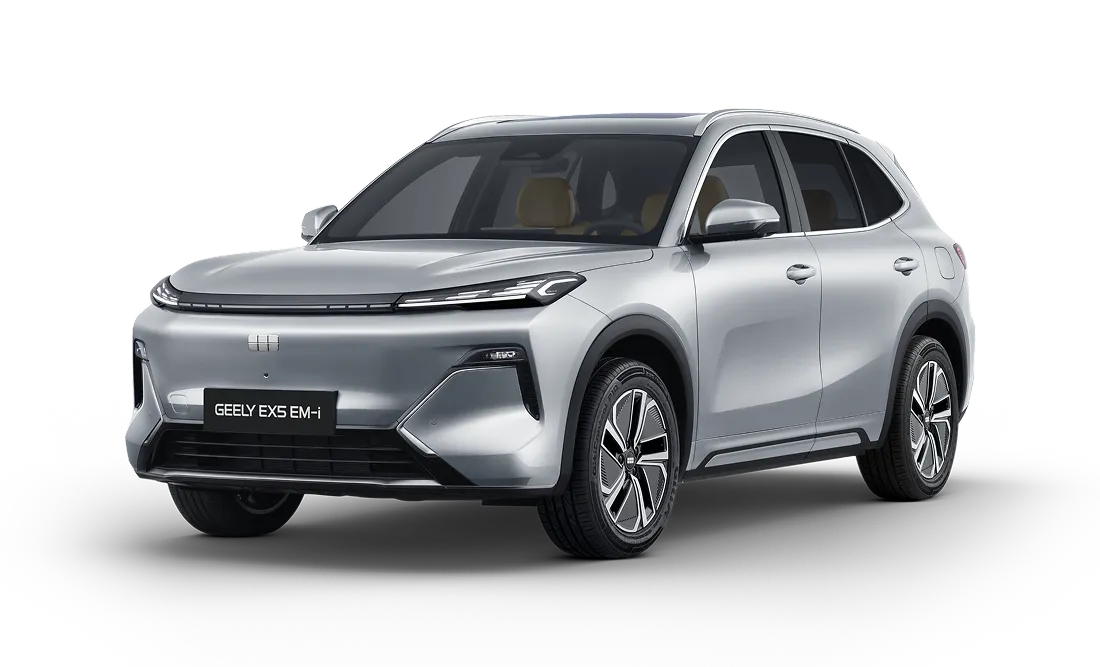 Купить Geely EX5 Гибрид Серебряный EM-R 1.5hyb AT (218 л.с.) от 3579990 ₽. в Саратове